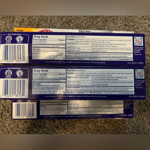 Lot Of 5 Arm & Hammer Complete Care Fluoride Toothpaste - 6 oz Fresh mint - Picture 3 of 5